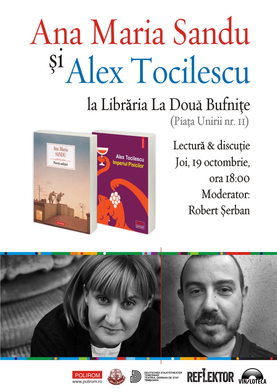 Cititorii în dialog cu Ana Maria Sandu şi Alex Tocilescu, la Timişoara